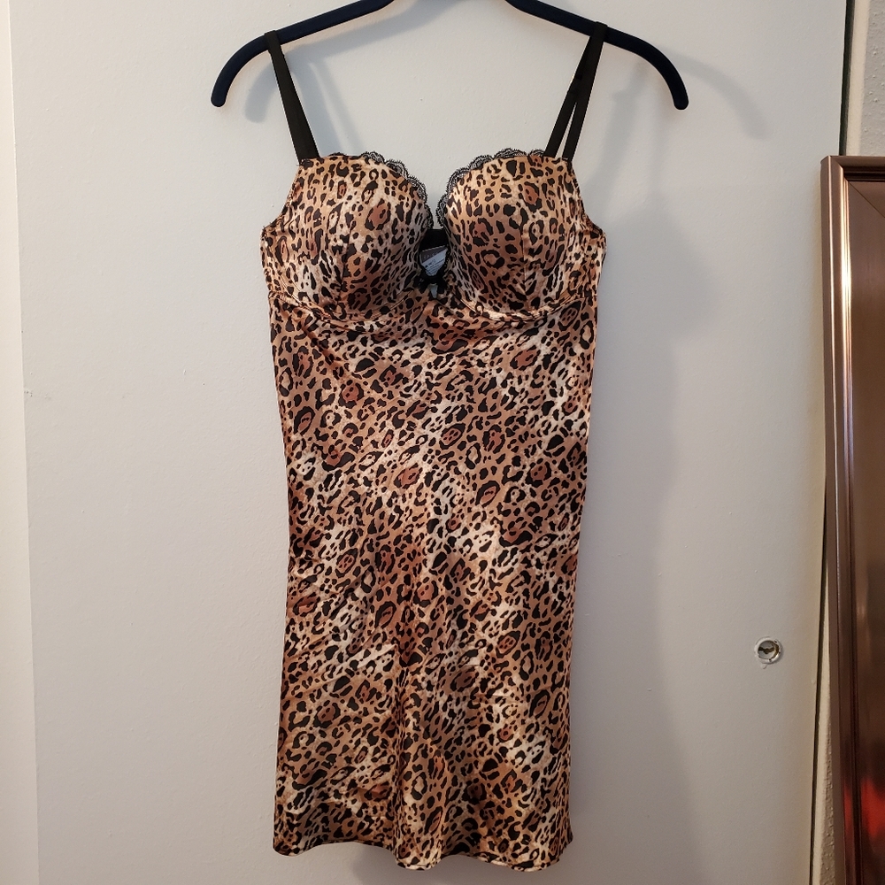 Victoria's Secret | Leopard Satin Slip 34D